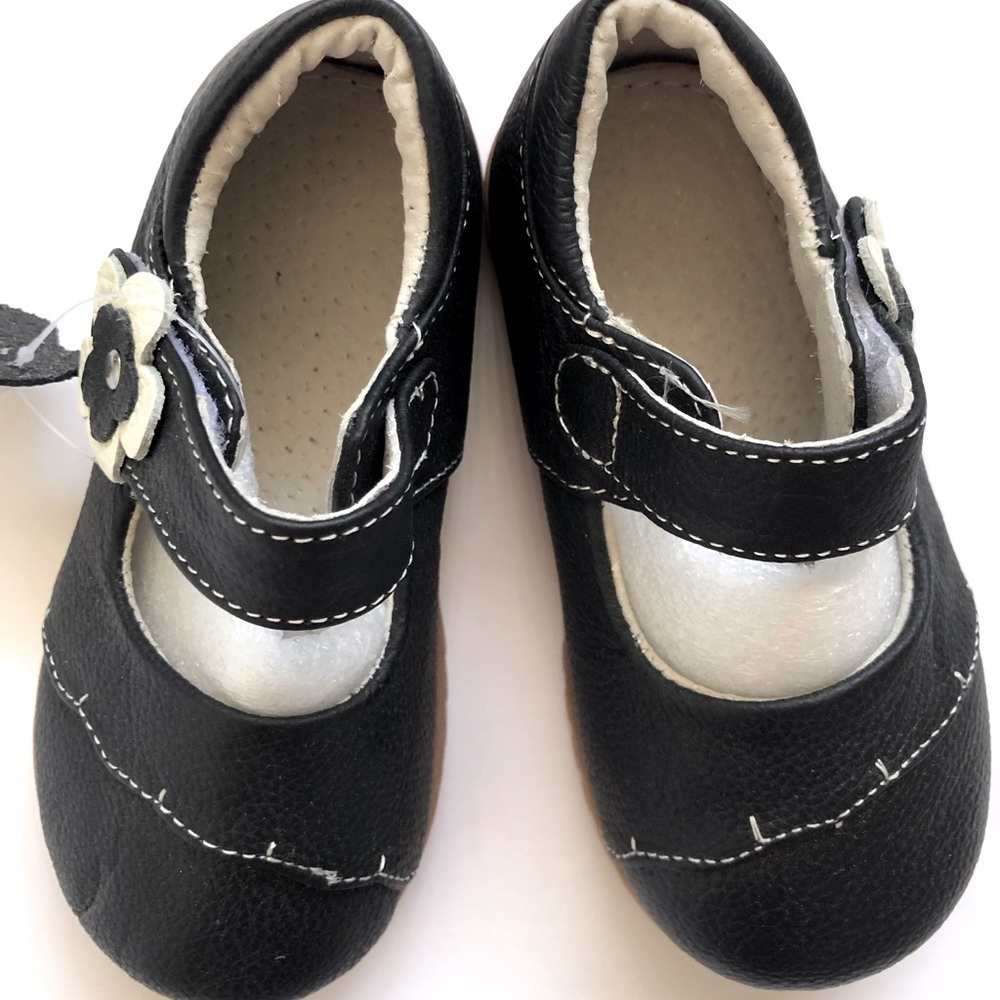 New Toddler black leather Mary Jane shoes